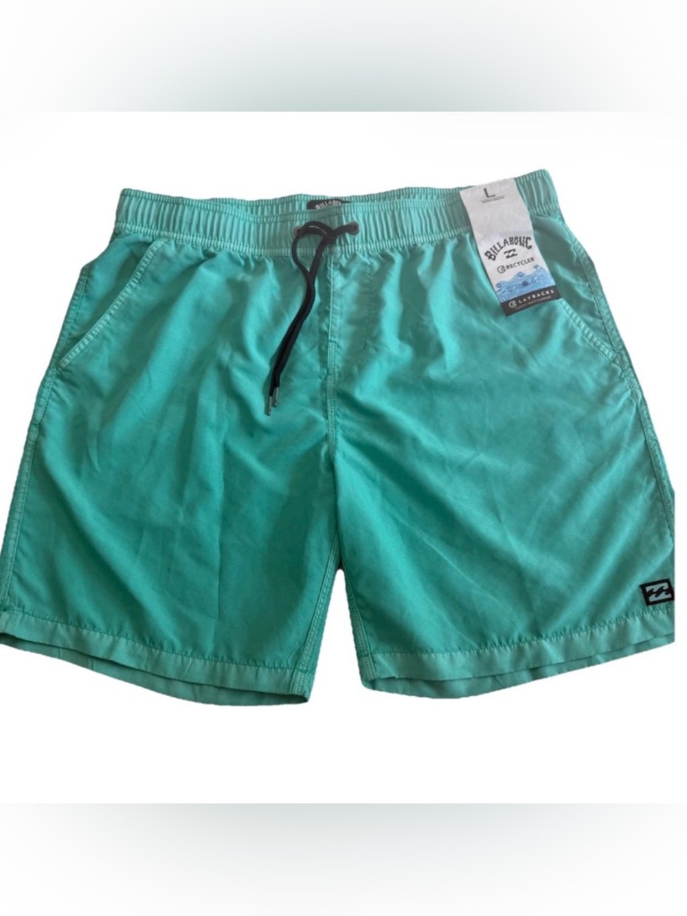 BILLABONG all Day LayBacks Swim Trunks Mens Large Volley Board shorts Aqua Green